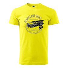  Póló Aeroplane rides  mintával Sárga S egyedi ajándék