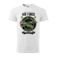 Póló Air force mintával - Fehér L méretben ajándéktárgy