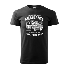 Póló Ambulance mintával - Fekete M méretben ajándéktárgy