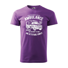 Póló Ambulance mintával - Lila S méretben ajándéktárgy