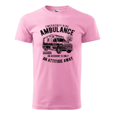  Póló Ambulance mintával - Rózsaszín M méretben ajándéktárgy