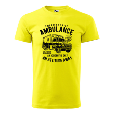 Póló Ambulance mintával - Sárga L méretben ajándéktárgy