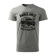 Póló Ambulance mintával - Szürke XXXL méretben ajándéktárgy