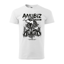 Póló Anubis mintával - Fehér M méretben v1 ajándéktárgy