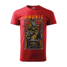  Póló Anubis  mintával Piros 2XL egyedi ajándék