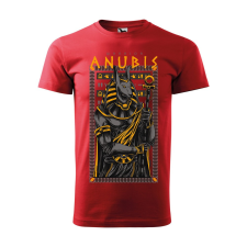  Póló Anubis  mintával Piros XL egyedi ajándék