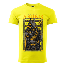  Póló Anubis  mintával Sárga 4XL egyedi ajándék