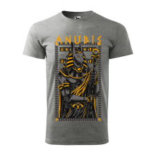  Póló Anubis  mintával Szürke 2XL egyedi ajándék