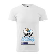 Póló Baby loading fiú mintával - Fehér M méretben ajándéktárgy
