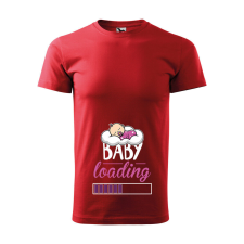  Póló Baby loading lány mintával - Piros M méretben ajándéktárgy