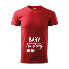  Póló Baby loading  mintával Piros S egyedi ajándék