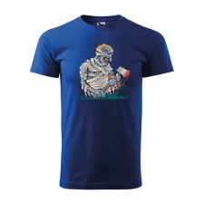  Póló Baltás zombi  mintával Kék 4XL egyedi ajándék