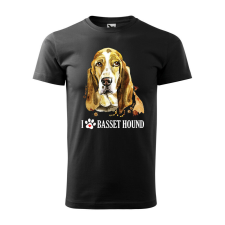 Póló Basset hound mintával - Fekete XXL méretben ajándéktárgy