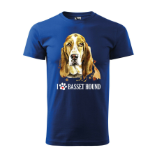  Póló Basset hound mintával - Kék XXXL méretben ajándéktárgy