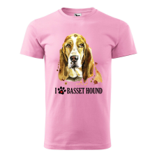 Póló Basset hound mintával - Rózsaszín XXXL méretben ajándéktárgy