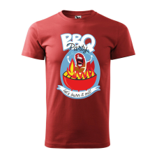 Póló BBQ party mintával - Terrakotta XXXL méretben ajándéktárgy