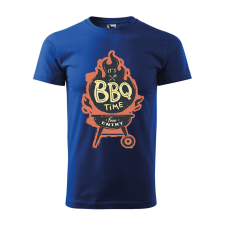 Póló BBQ time mintával - Kék XXL méretben v2 ajándéktárgy