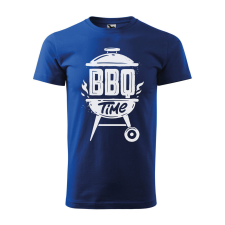 Póló BBQ time mintával - Kék XXXL méretben v1 ajándéktárgy