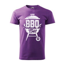 Póló BBQ time mintával - Lila XL méretben v1 ajándéktárgy