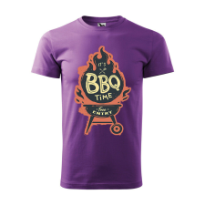 Póló BBQ time mintával - Lila XXXL méretben v2 ajándéktárgy