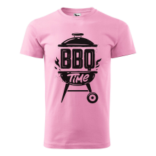 Póló BBQ time mintával - Rózsaszín XL méretben v1 ajándéktárgy
