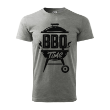 Póló BBQ time mintával - Szürke XL méretben v1 ajándéktárgy