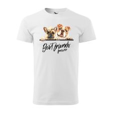 Póló Best friend mintával - Fehér XL méretben ajándéktárgy