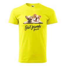 Póló Best friend mintával - Sárga XL méretben ajándéktárgy