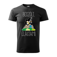  Póló Beszólt, elástam!  mintával Fekete 3XL egyedi ajándék