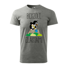 Póló Beszólt, elástam! mintával - Szürke S méretben ajándéktárgy