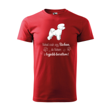  Póló Bichon  mintával Piros M egyedi ajándék