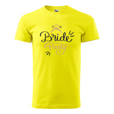  Póló Bride party  mintával Sárga 2XL egyedi ajándék