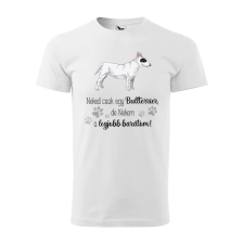 Póló Bullterrier mintával - Fehér XL méretben v1 ajándéktárgy