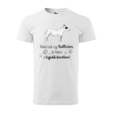  Póló Bullterrier  mintával Magenta XL egyedi ajándék
