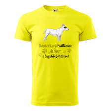  Póló Bullterrier  mintával Sárga M egyedi ajándék