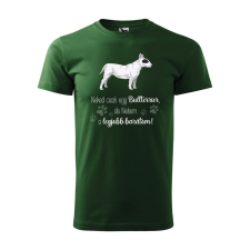  Póló Bullterrier  mintával Zöld 2XL egyedi ajándék