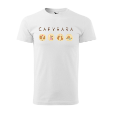 Póló Capybara mintával - Fehér XL méretben ajándéktárgy