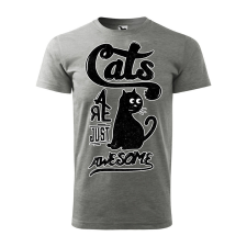 Póló Cats mintával - Szürke L méretben ajándéktárgy
