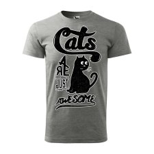 Póló Cats mintával - Szürke XXXL méretben ajándéktárgy