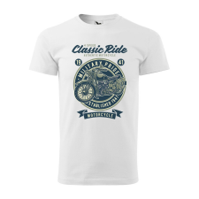 Póló Classic Ride mintával - Fehér S méretben ajándéktárgy
