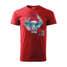 Póló Cool cow mintával - Piros XXXL méretben ajándéktárgy