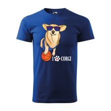  Póló Corgi mintával - Kék M méretben v2 ajándéktárgy