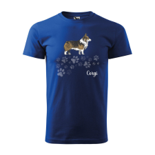Póló Corgi mintával - Kék XL méretben v1 ajándéktárgy
