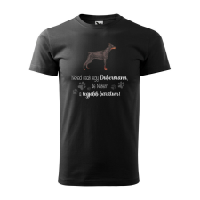 Póló Dobermann mintával - Fekete XXL méretben v1 ajándéktárgy