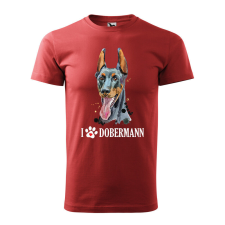 Póló Dobermann mintával - Terrakotta XXL méretben v2 ajándéktárgy
