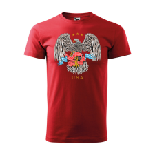  Póló Eagle  mintával Piros 4XL egyedi ajándék