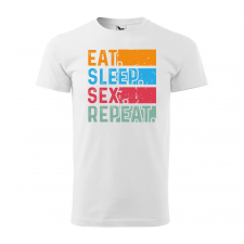  Póló Eat sleep sex repeat  mintával Magenta S egyedi ajándék