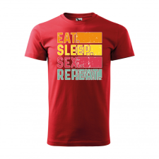  Póló Eat sleep sex repeat  mintával Piros M egyedi ajándék