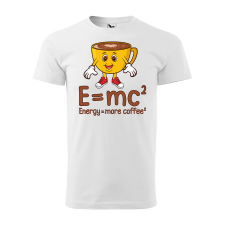 Póló Energy more coffee mintával - Fehér XL méretben ajándéktárgy
