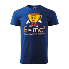 Póló Energy more coffee mintával - Kék L méretben ajándéktárgy